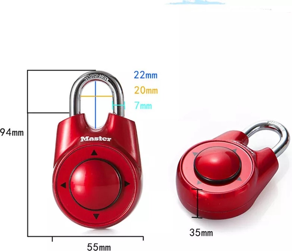 Masterlock 1500ID Speed Dial Combinatie Beweging Hangslot